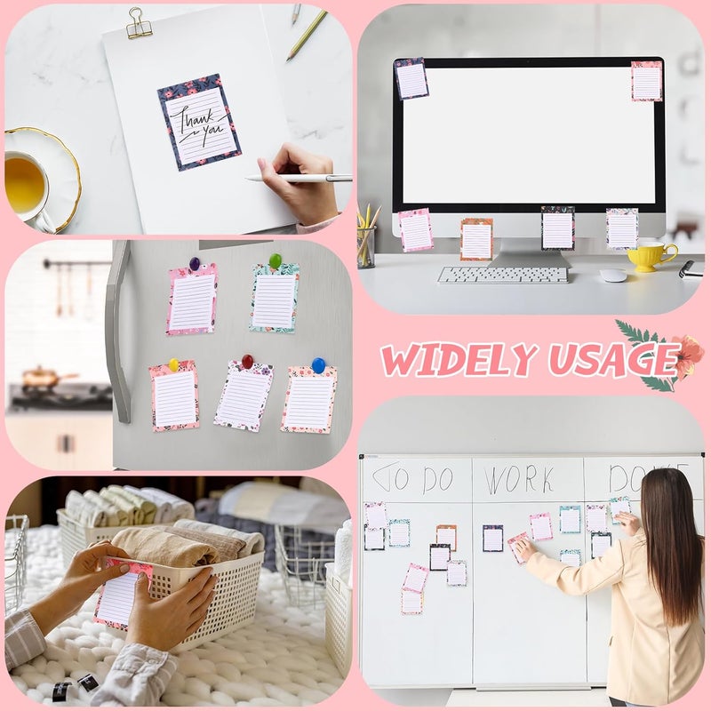 Chiisong 12 Pieces Flower Theme Sticky Notes Flower to Do List 3x4 Inch Floral Memo Pads for Floral Gift Adhesive Notepads for Office Home School Party Supplies Birthday Gift, 12 Styles - Image 3